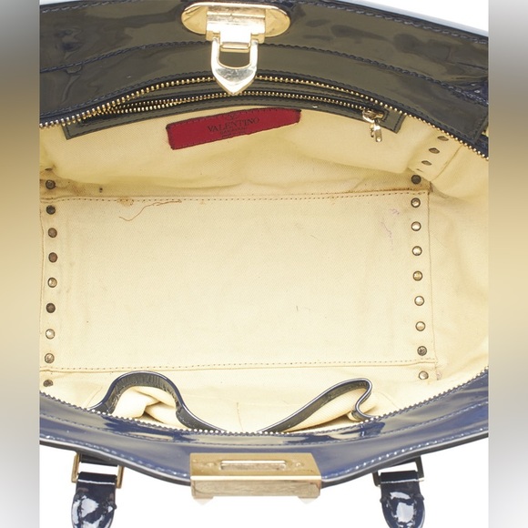 Valentino Rockstud Dark Blue tote bag - Picture 7 of 10